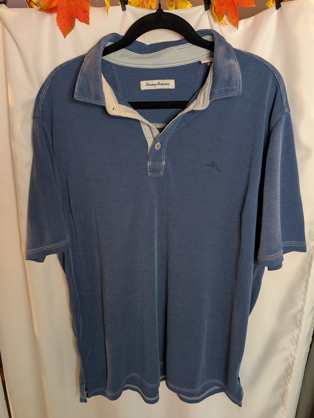 Tommy Bahama Men's Blue Short-Sleeve Polo